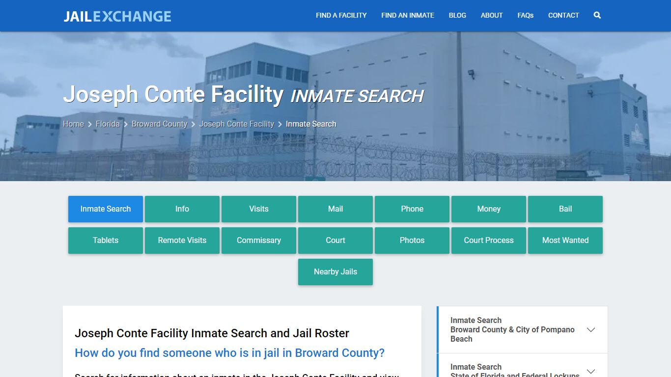 Joseph Conte Facility Inmate Search - Jail Exchange